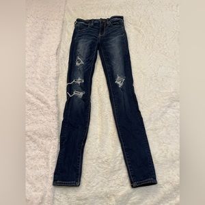 American Eagle skinny jean! Size:2(X-long), Color:Blue